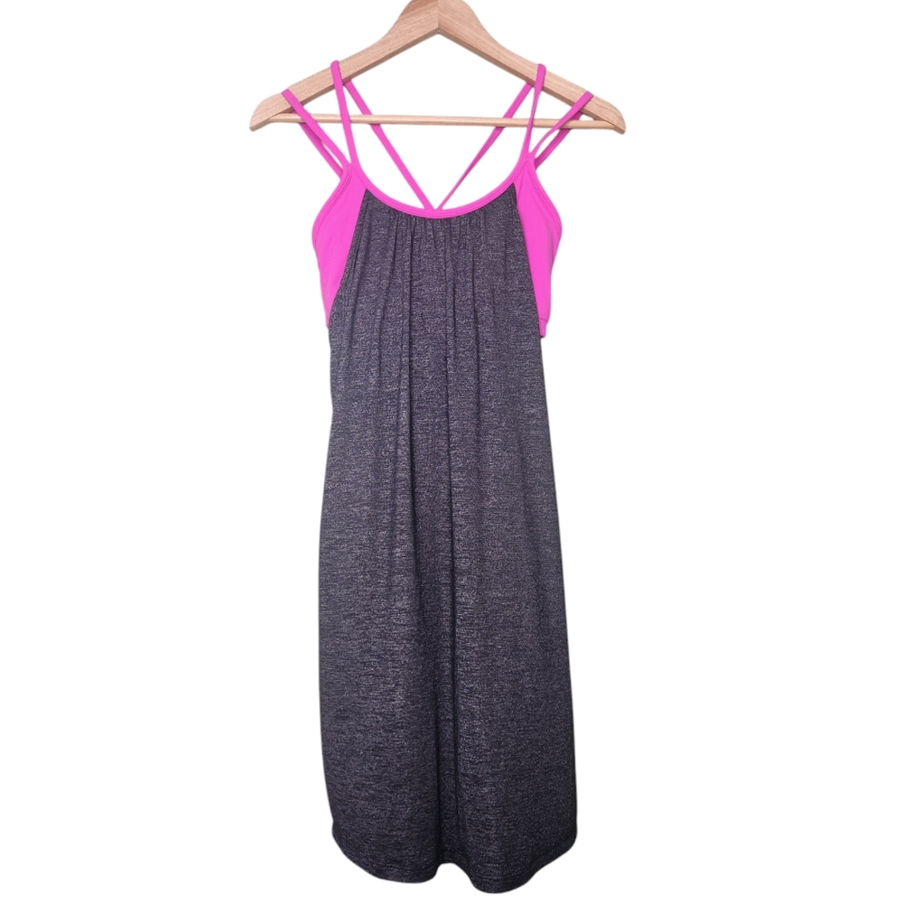 Athleta Sports Dress Medium Gray Pink Athletic Medium